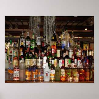 Póster Botellas de Poster de alcohol