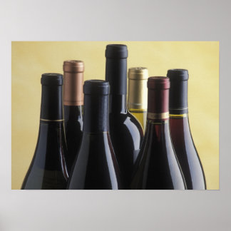 Póster botellas de vino