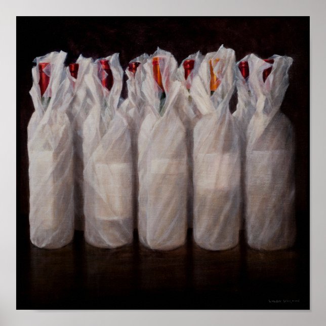 Póster Botellas de vino envueltas 2010 (Frente)