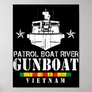 Póster Botes de cañón de barco de patrulla Vietnam Vetera