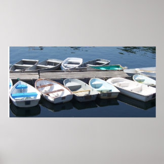 Póster Botes de fila