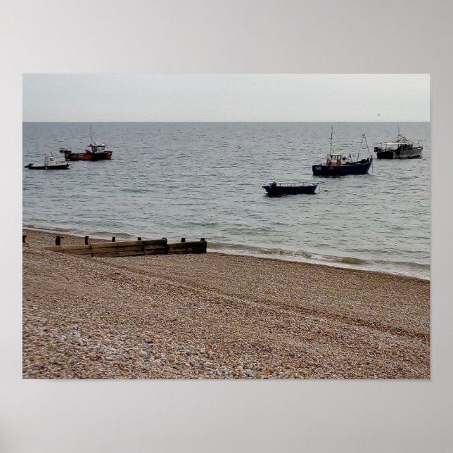 Póster Botes de fila. poster (Frente)