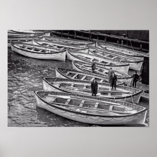 Póster Botes salvavidas titánicos