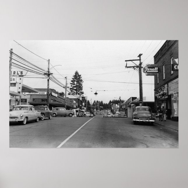 Póster Bothell, WA - Fotografía 2 de la escena de Downtow (Frente)