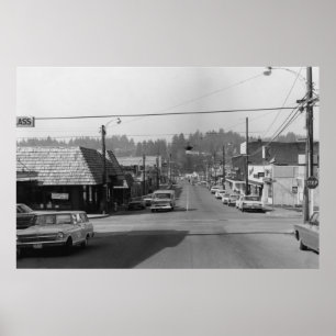 Póster Bothell, WA - Fotografía de la escena de Downtown 