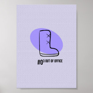 Póster Botín de senderismo fuera de la oficina - Tra mini