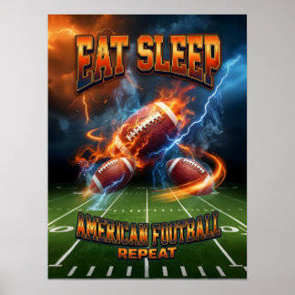 Póster Botín Retro de Fútbol Americano