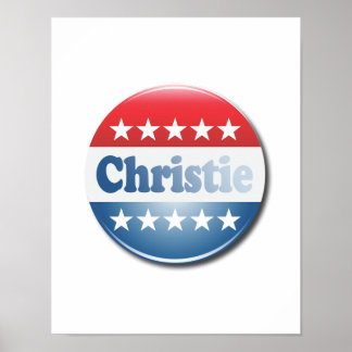 PÓSTER BOTÓN DE CAMPAÑA CHRISTIE
