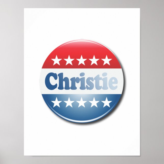 PÓSTER BOTÓN DE CAMPAÑA CHRISTIE (Frente)