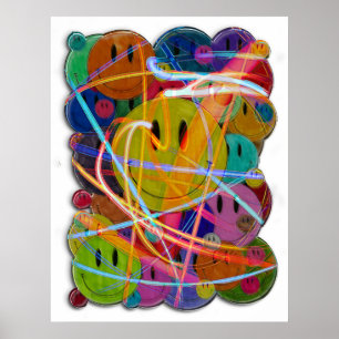 Póster Botones de la cara