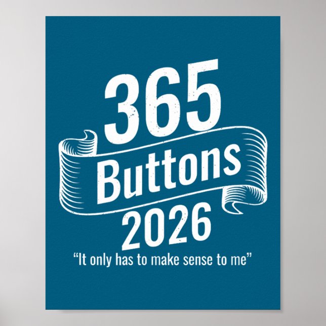 Póster Botones divertidos de 365 meme (Frente)