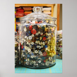 Póster Botones vintage en una barra