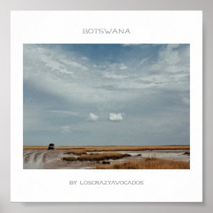 Póster Botsuana Makgadikgadi Salt Pans Cartel de viaje en
