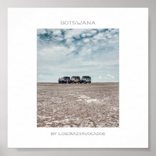 Póster Botsuana Makgadikgadi Salt Pans Cartel de viaje en