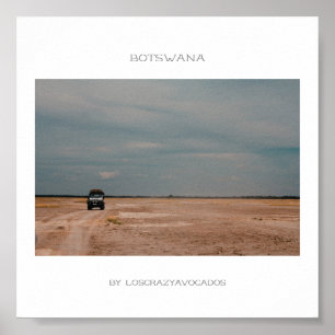 Póster Botsuana Makgadikgadi Salt Pans Cartel de viaje en