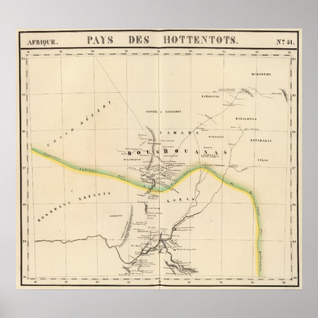 Póster Botswana, Sudáfrica 51 (Frente)