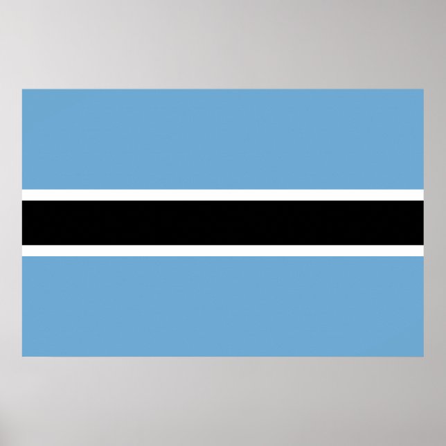 Póster Botswanan Flag (Botswana) (Frente)