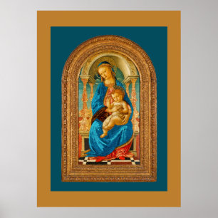 Póster Botticelli (1445-1510) Madonna & Child Enthroned