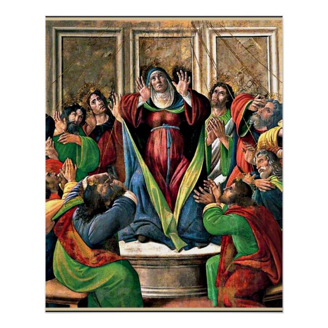 Póster Botticelli - El Descenso del Espíritu Santo (Anverso)