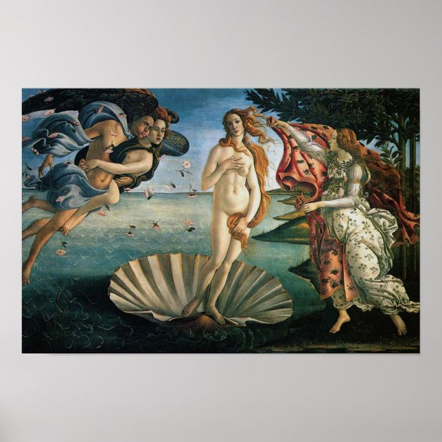 Póster Botticelli El nacimiento de Venus (Frente)