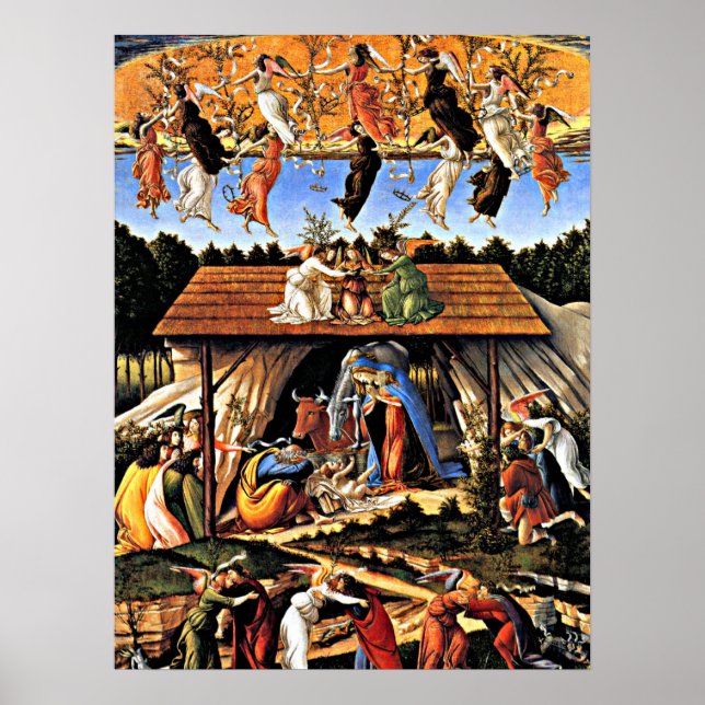 Póster Botticelli - La Natividad Mística (Frente)