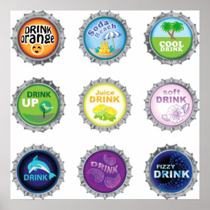 Póster Bottle Caps