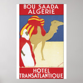 Póster Bou Saada Algerie Vintage Poster de viajes