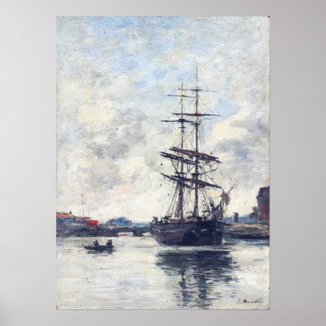 Póster Boudin - Barco En Touques 1888 (Frente)