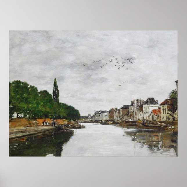 Póster Boudin - Bruselas en el canal 1871 (Frente)