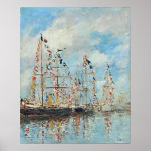 Póster Boudin - Cuenca de yates en Trouville-Deauville 18