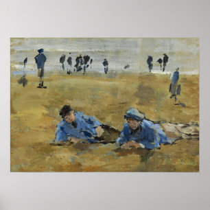 Póster Boudin - Dos Hombres En La Playa
