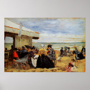Póster Boudin - Escena de playa