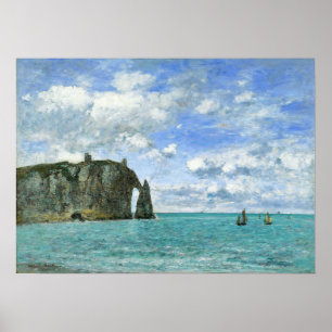 Póster Boudin - Etretat Cliff De Aval 1890