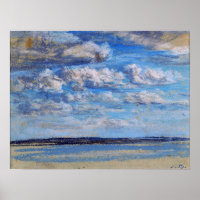 Boudin - Nubes blancas de cielo azul 1854