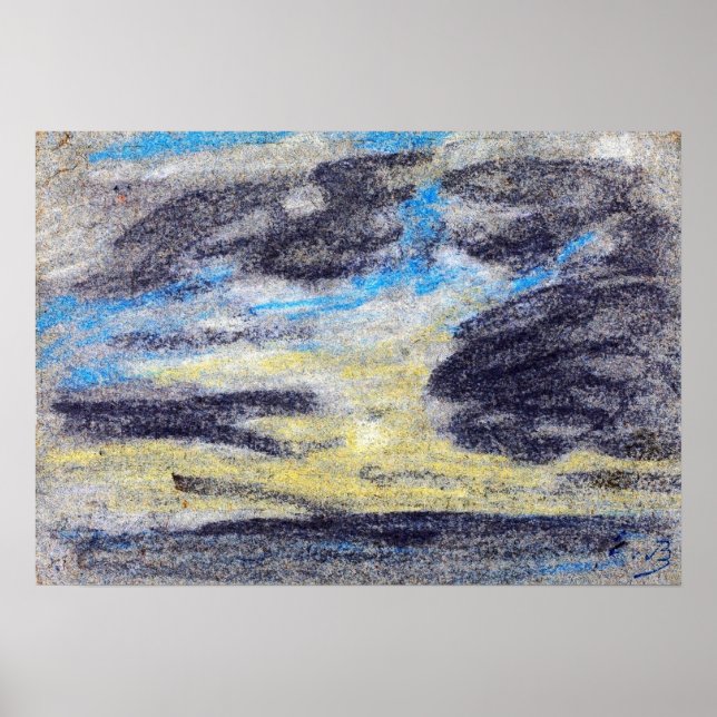 Póster Boudin - Nubes sobre el mar 1860 (Frente)