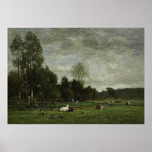 Póster Boudin - Pastura En Las Afueras De Honfleur 1856 (Frente)