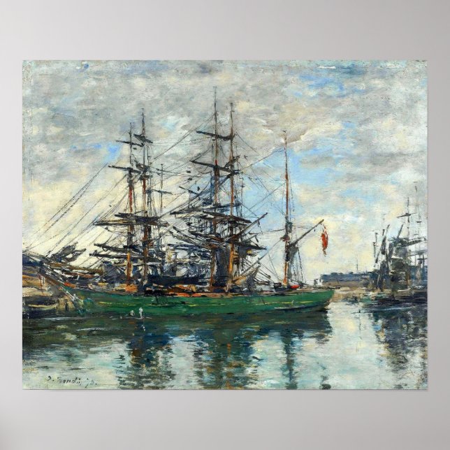 Póster Boudin - Puerto De Deauville 1878 (Frente)