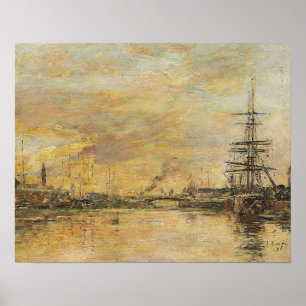 Póster Boudin - Puerto de Deauville 1886