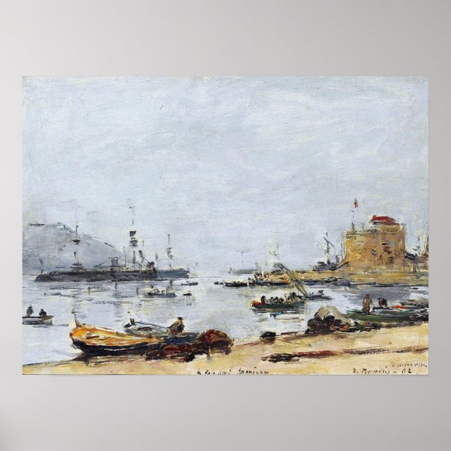 Póster Boudin - Puerto De Villefranche 1892 (Frente)