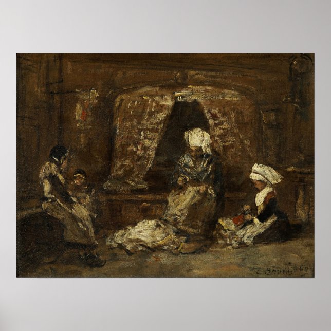 Póster Boudin - Sastres De Plougastel 1869 (Frente)