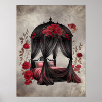 Boudoir | Scarf Canopy Old Antiguo Poster Cama