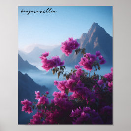 Póster bougainvillea azul