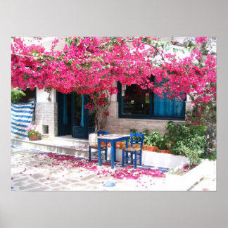 Póster bougainvillea de la ciudad de esquí 1196