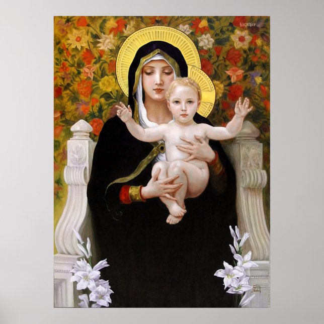 Póster Bougeureau, La Vierge au Lys (Frente)