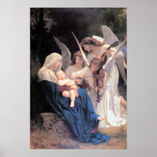 Póster Bouguereau-Canción de los ángeles lg