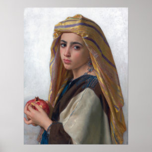 Póster Bouguereau - Chica Con Un Pomegranato
