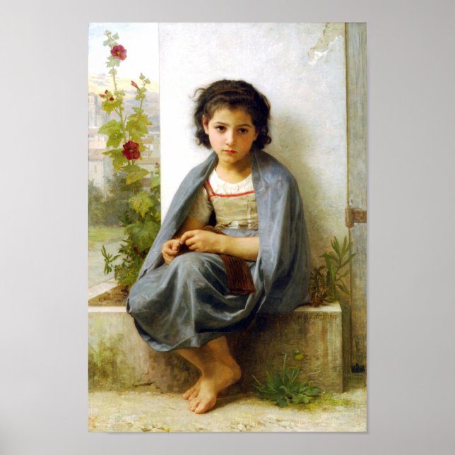 Póster Bouguereau, el pequeño Poster de nitrito (Frente)