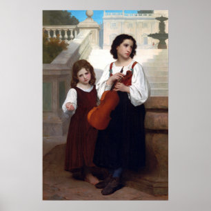 Póster Bouguereau - Far From Home 1867