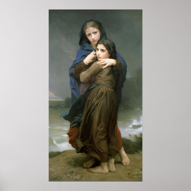 Póster Bouguereau - Far From Home 1874 (Frente)