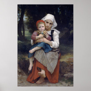 Póster Bouguereau - Hermano Y Hermana 1871